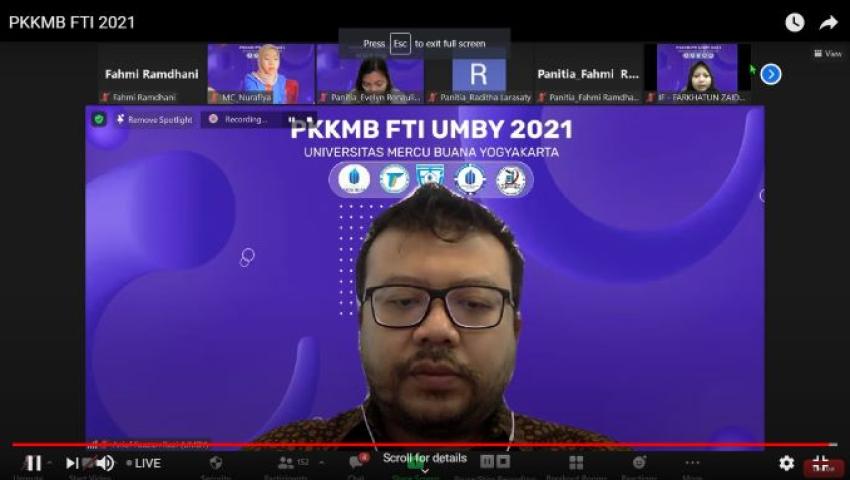 Melalui PKKMB, BEM FTI Ajak Mahasiswa Baru Menjadi Sociopreneur Berbekal Teknologi