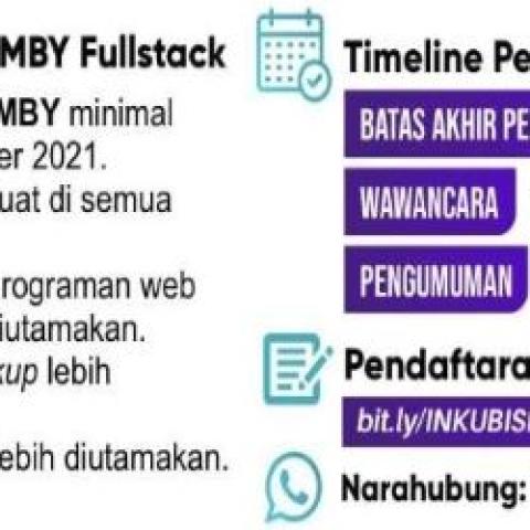 Open Recruitment Inkubator Bisnis Fullstack UMBY