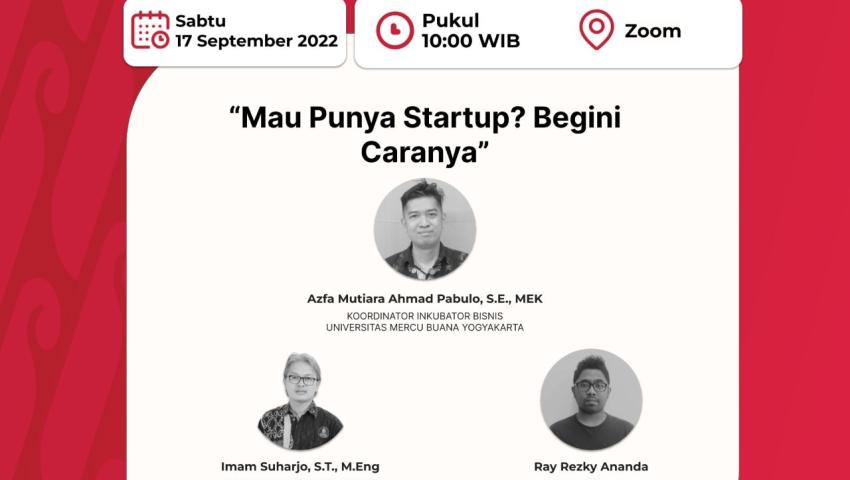 Kelas Wirausaha Gerakan Nasional 1000 Startup Digital Universitas Mercu Buana Yogyakarta
