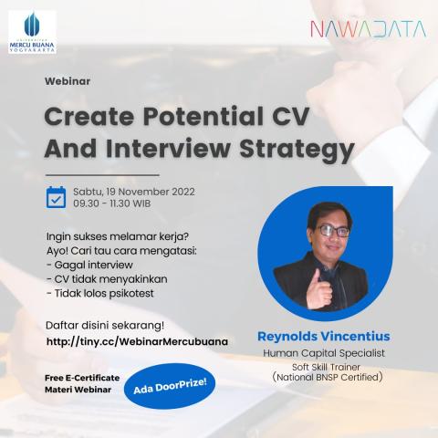 Webinar Create Potential CV and Interview Startegy